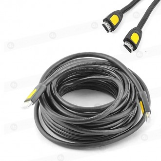 Cable HDMI a HDMI 10m Yellow (4K , 1080p) Gold 2.0